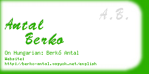 antal berko business card