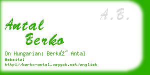 antal berko business card